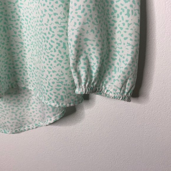 Copper Key Flowy Blouse White with Teal Dots XL - Picture 5 of 8